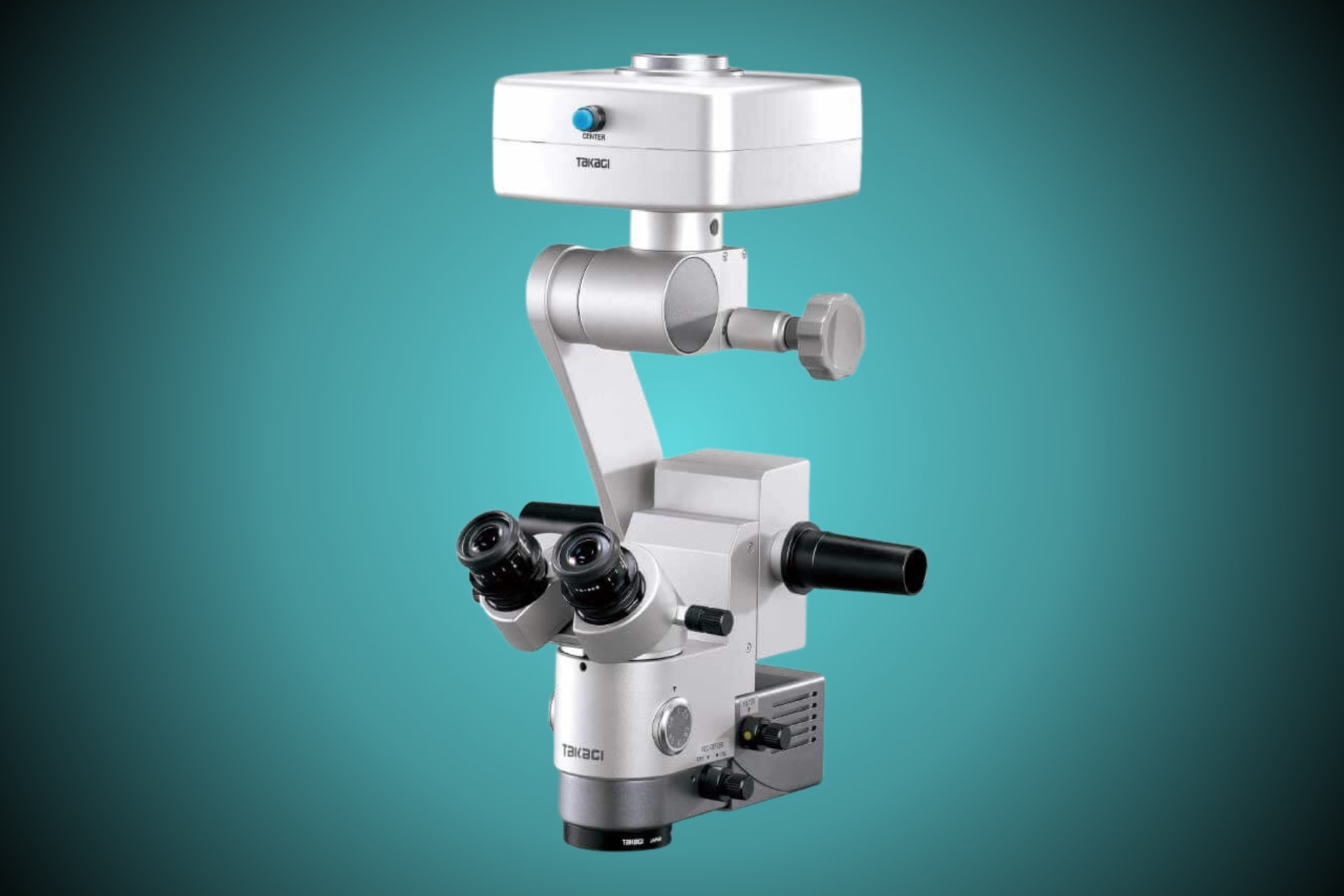 Takagi Fully Motorized Zoom Operating Microscope with XY Coupling used at Dr. Murkute's O2 Bone & Eye Care Clinic, Kharadi, Pune
