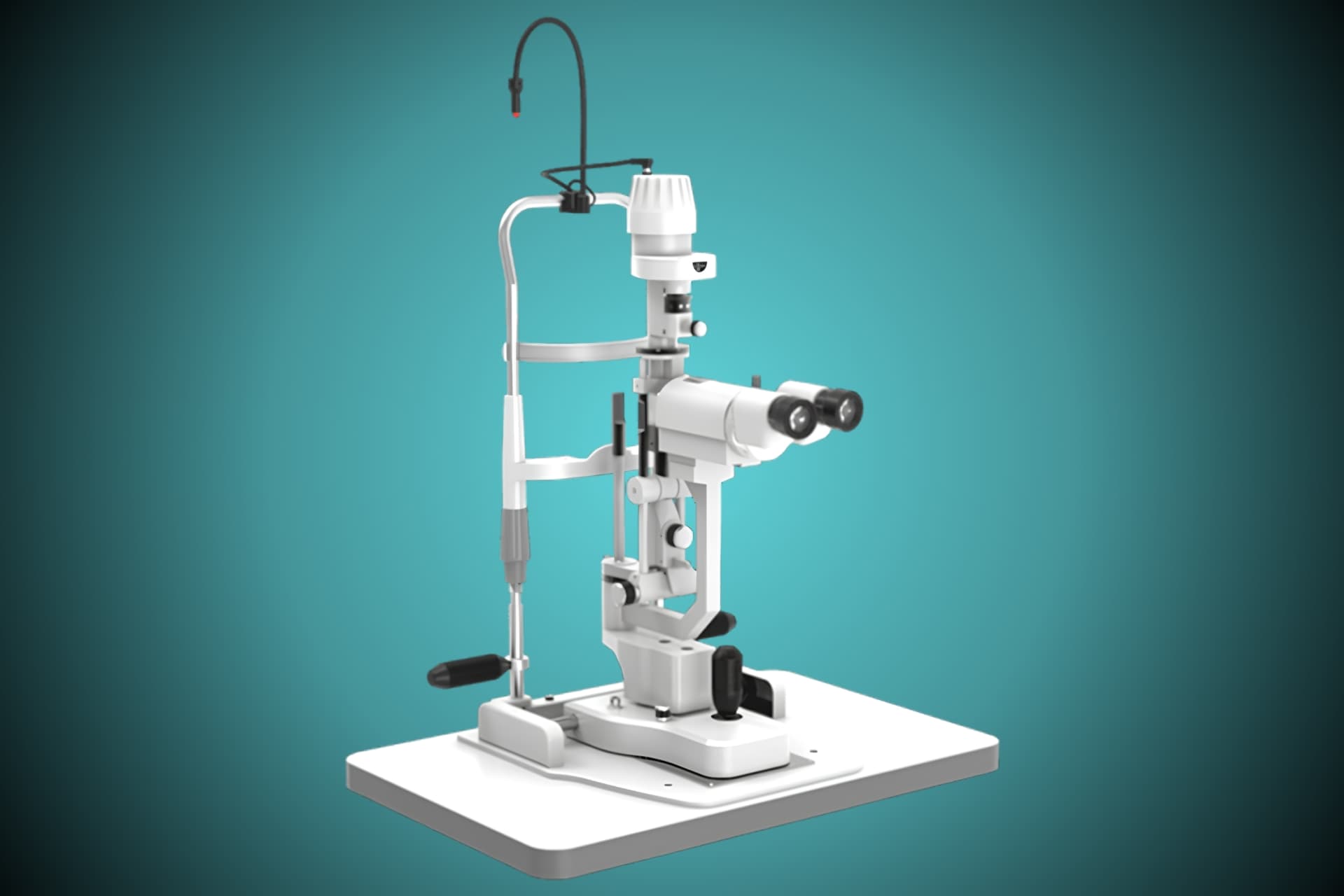 Appasamy 3-Step Slit Lamp with Applanation Tonometer used at Dr. Murkute's O2 Bone & Eye Care Clinic, Kharadi, Pune