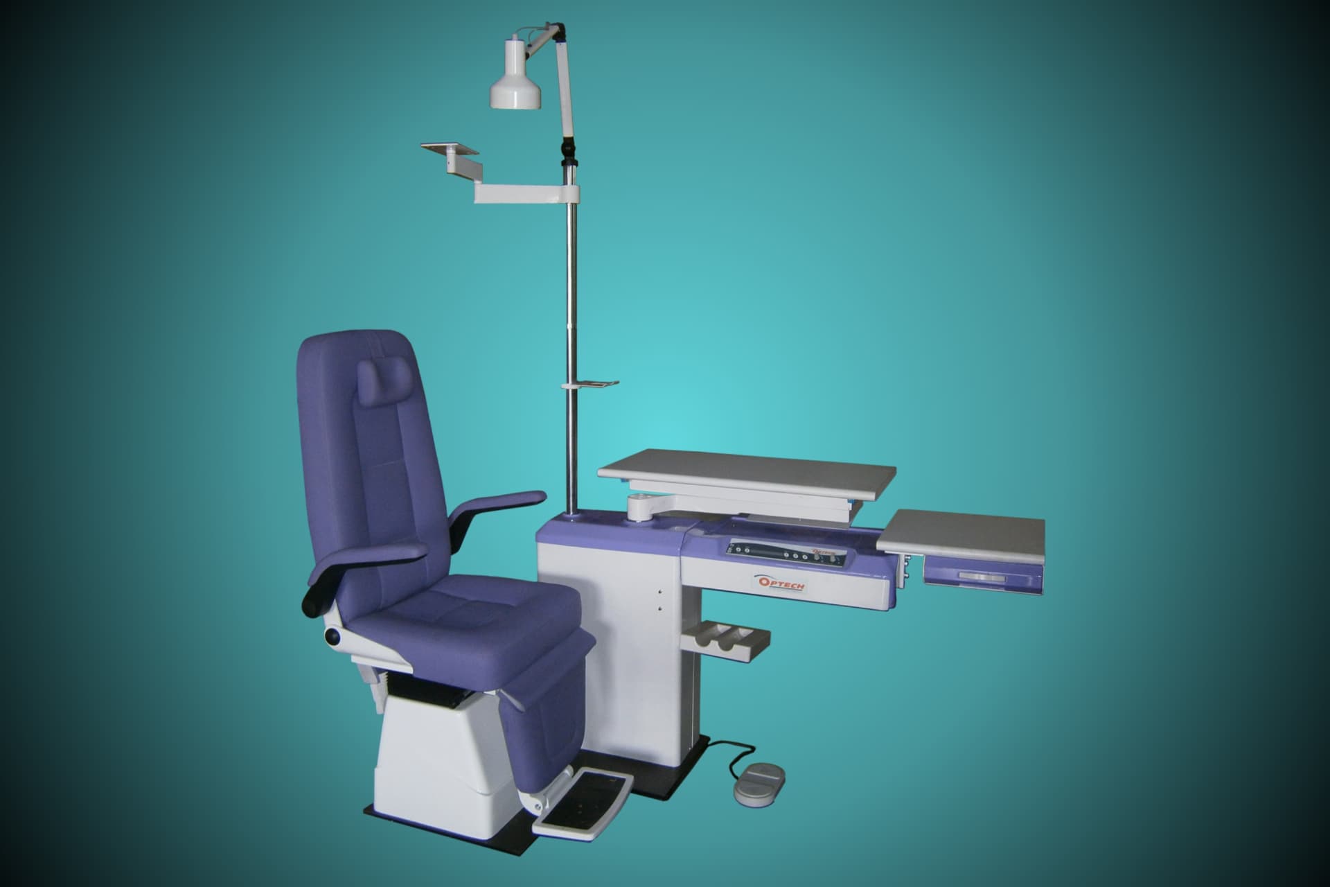 Optech Fully Motorized Chair Unit used at Dr. Murkute's O2 Bone & Eye Care Clinic, Kharadi, Pune